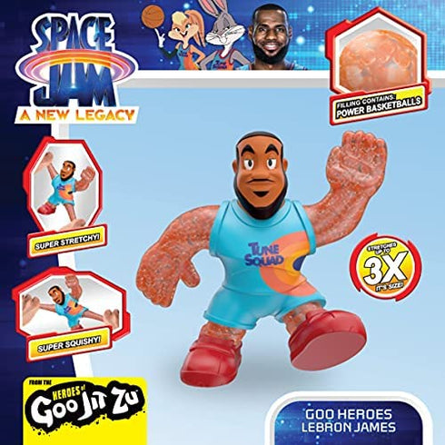 Moose Toys Heroes of Goo JIT Zu – Space Jam: A New Legacy - 5" Stretchy Goo Filled Action Figure - Lebron James
