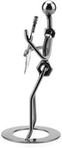 Small Iron Sculpture Metal Musician Player Collectible Figurine Hand Soldering Home Decor Art Iron Statue Crafts Gifts