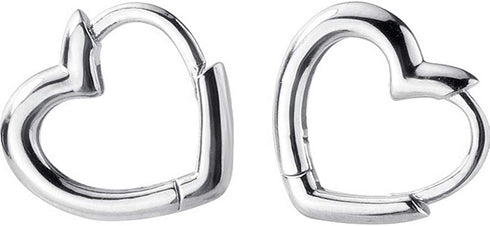 Dainty Love Heart Shaped Small Hoop Sleeper Earrings for Women Teen Girls S925 Sterling Silver 14K Daith Heart Cartilage Tragus Cute Minimalist Hoops Jewelry Gift Friend Bridemaid