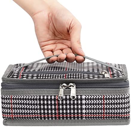 FlowFly Small Insulated Lunch box Portable Soft Bag Mini Cooler Thermal Meal Tote Kit with Handle for Work & School (W&B)