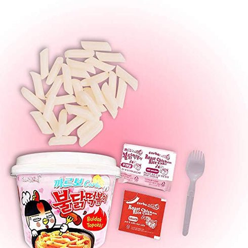 Buldak Tteokbokki 2Pack Korean Rice Cake Instant Korean Snack Tteok Tteokbokki Rice Cake ??? (Cheese)