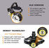 Headlamp, 2 in 1 Newest T6 Spot Zoomable+COB Board Flood Hardhat Light, 6000 Lumen Waterproof USB Rechargeable Hard Hat Head Lamp, Up-Close Work HeadLight with 4 Clips for Outdoor Camping Hunting