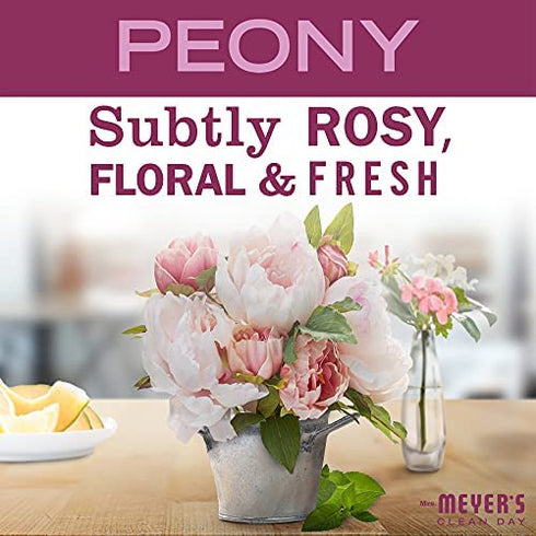 Mrs. Meyer's Soy Tin Candle, 12 Hour Burn Time, Made with Soy Wax and Essential Oils, Peony, 2.9 oz