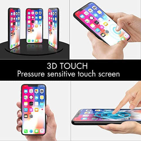 PassionTR for iPhone X 10 5.8 Inch Front LCD Digitizer Display Glass Touch Screen Replacement Full Assembly Frame Set with Waterproof Adhesive Repair Tools Kit Black