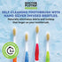MOUTHWATCHERS - Manual Toothbrushes - Clean Teeth for Adult - 4 Count - Floss Bristle Silver - Invented by Doctor Plotka's - Variety