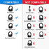 Beats Studio Replacement Earpads FEYCH 2 Pieces Noise Isolation Memory Foam Ear Cushions Cover for Beats Studio 2.0 Wired/ Wireless B0500/ B0501 & Beats Studio 3.0(Black)
