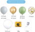 GIHOO 137PCS Olive Green Balloon Garland Arch Kit White Gold Confetti Balloons Retro Green Balloon and Gold Metallic Chrome Latex Balloons Set for Wedding Birthday Balloons Baby Shower Decorations