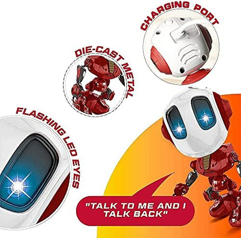 Stocking Stuffers, Rechargeable Talking Robots for Kids, Mini Robot Toys That Repeats What You Say and Help Toddlers Talking, Toys for Age 3+ Boys and Girls Gift