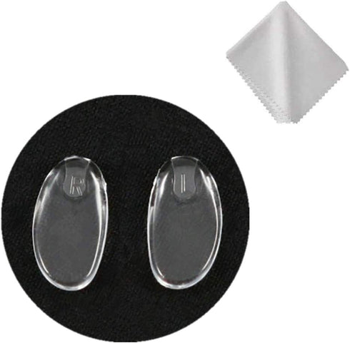 BEHLINE Eyeglass Nose Pads Replacement for Silhouette Frameless Glasses Eye Glasses and Eyewear Frames,Soft Silicone Plug in Eye Glasses Parts Push in Nose Piece,Clear Repair Kit