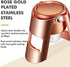 HYZ Champagne Stoppers - Stainless Steel Sparkling Wine Bottle Stopper with Pure Silicone Air Tight Seal - Professional Wine Saver for Champagne?Prosecco and Cava (2Pack Rose Gold)