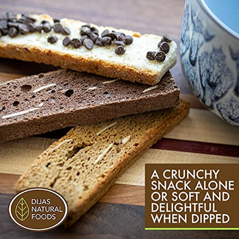 DIJAS Natural Foods, Crunchy Fat Free Biscotti Cookie, All Natural Preservative Free Ingredients, Delicious Low Calorie Snack (5 Ounces, Cranberry Orange)
