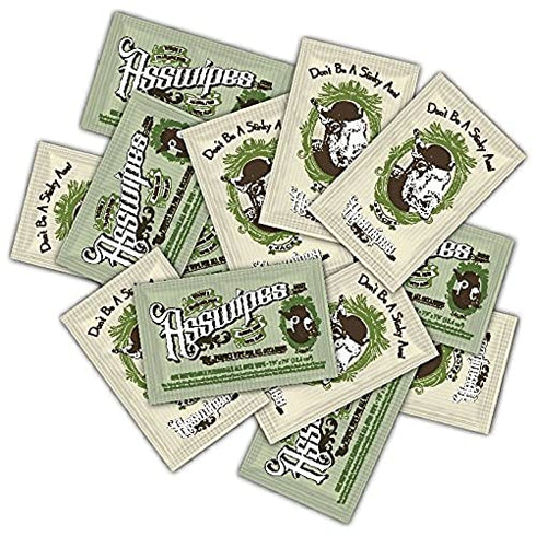 Fresh Body FB Asswipes To Go Single Packets - Everyday Flushable Bathroom Wipes with Aloe and Vitamin E (15 packets)