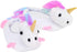 Sophia's Unicorn Slippers with Rainbow Hair and Gold Horn for 18 Inch Dolls, White