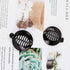 WEFOO 12Pcs 2.5" Black Round Banana Clips Effortless Beauty Assorted Side Combs Ponytail Hair Clip Comb Pin for Women Girls