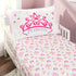 EVERYDAY KIDS 3-Piece Toddler Fitted Sheet, Flat Sheet and Pillowcase Set - Princess Storyland - Soft Breathable Microfiber Girls Toddler Sheets Set - Toddler Bed Sheets