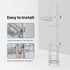 Toilet Paper Holder Stand Bathroom Tissue Paper Roll Storage with Shelf Holds Reserve Mega Rolls-Gray
