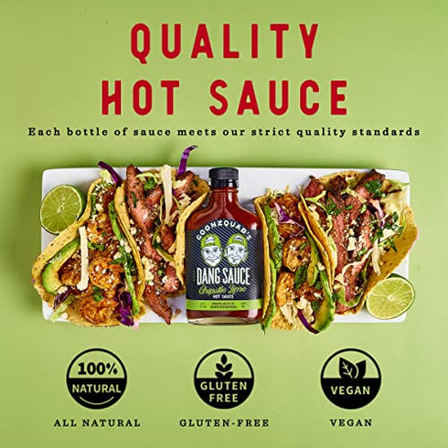 Hoff and Pepper Goonzquad Dang Sauce Handmade Chipotle Lime Hot Sauce Farm-Fresh Tennessee Peppers for the Jalapeno Pepper Hot Sauce Lover Keto Spicy Goodness Seasoning, (6.7 fl oz)