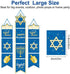 Happy Hanukkah Banner Chanukah Decorations Hanukkah Porch Hanging Welcome Sign for Home Holiday Party Outdoor Decor