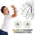 Flow Ring Spinner Ring Arm Toy - Magic Ring Game for Kids Arm Bracelet Kinetic Spiral Flow Ring Spring Toy - 3D Roll Rings Arm Slinky Metal Toy Stainless Ring - Infinity Loop Rainbow Kinetic Flow Ring