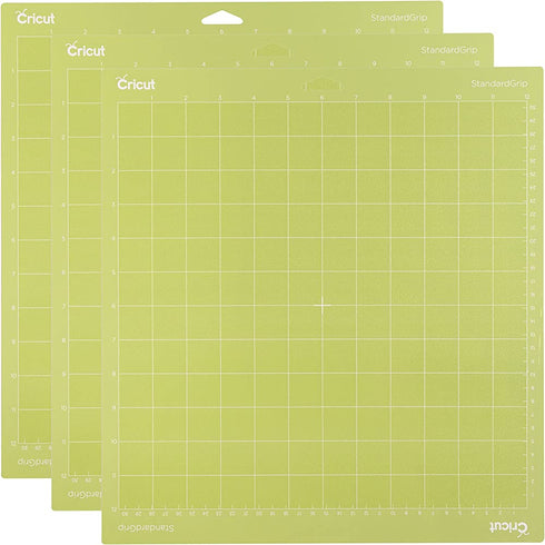 Cricut 3PACK Standardgrip Cutting Mat 12X12 3 Pack AMZ, 12"x12", Green, 3 Count