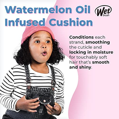 Wet Brush Go Green Watermelon Oil Infused Detangling Hair Brush - Pain-Free Ultra-Soft Detangler Bristles Glide Through Tangles with Ease - Protects Against Split Ends