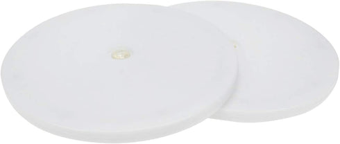 Geesatis 200 mm / 8 inch Rotating Lazy Susan Turntable Organizer Bearing Acrylic Base for Spice Rack Table Cake, White, 2 Pack