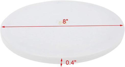 Geesatis 200 mm / 8 inch Rotating Lazy Susan Turntable Organizer Bearing Acrylic Base for Spice Rack Table Cake, White, 2 Pack