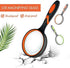 Leffis 2 Pack 10X Magnifying Glass for Seniors & Kids, Non-Slip Handheld Magnifier for Reading, 75mm Magnify Glasses Lens for Close Work, Science and Hobby Observation?Green and Orange