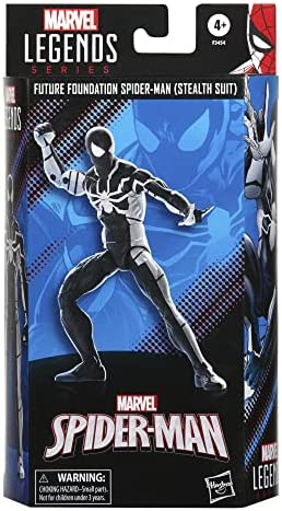 Spider-Man Marvel Legends Series 6-inch Future Foundation (Stealth Suit) Action Figure Toy, Includes 4 Accessories
