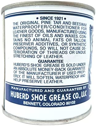 Huberd’s Shoe Grease, 7.5oz: Waterproofs, Softens, Conditions Leather. Protects Shoes, Boots, Sporting Goods, Saddle & Tack. Restores Dry, Cracked, Scratched Leather. Small Batched since 1921!