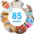 HORIECHALY Scratch and Sniff Stickers, 85 Sheets with 17 Different Scents. More 320 Designs as Rewards, Christmas Gifts, Decorations, Games for Children, Teachers, Parents, etc.