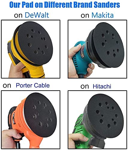 5 Inch 8 Hole Hook-&-Loop Replacement Sander Pad for Porter Cable 343, 390K, 382, Random Orbit Sanders