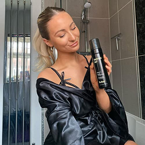b.tan Dark Self Tanner Mousse - Fast, 1 Hour Express Self Tan - Free of Nasties, 100% Vegan, Cruelty Free - Fake Tan, Sunless Tanner, Tanning Mousse, Fake Tanner, Self Tanning Foam