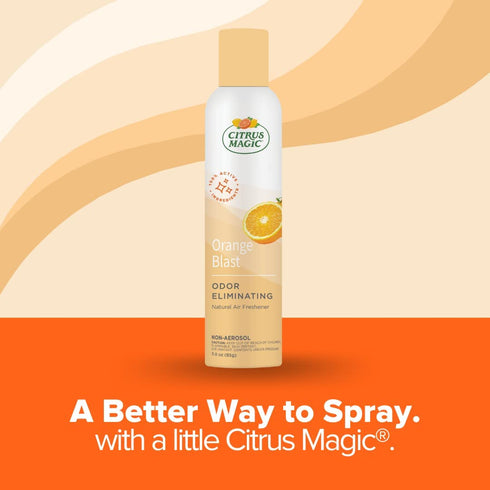 Citrus Magic Natural Odor Eliminating Air Freshener Spray, Orange Blast, 3-Ounce, Pack of 3