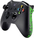 eXtremeRate Textured Green Back Panels, Comfortable Non-Slip Side Rails, 3D Splashing Handles, Game Improvement Replacement Parts for Xbox One X S Controller
