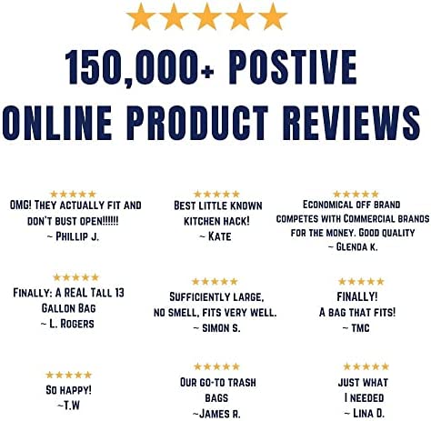 Plasticplace W8DSWHJR100 8 Gallon Trash Bags ”‚ 0.7 Mil ”‚ White Drawstring Garbage Can Liners ”‚ 22" x 22" (100 Count)