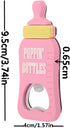 12pcs Refrigerator Magnet Bottle Opener Baby Shower Favor for Guest, Silicone Metal Bottle Opener Birthday Wedding Favors Baby Shower Giveaways Gift to Guest (Pink Opener, 12)