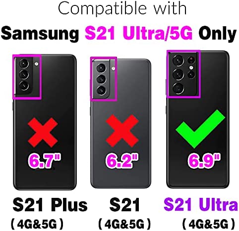 Asuwish Compatible with Samsung Galaxy S21 Ultra Glaxay S21ultra 5G Case and Tempered Glass Screen Protector Cover Stand Ring Holder Kickstand Cell Phone Cases for Gaxaly 21S S 21 21ultra G5 Black