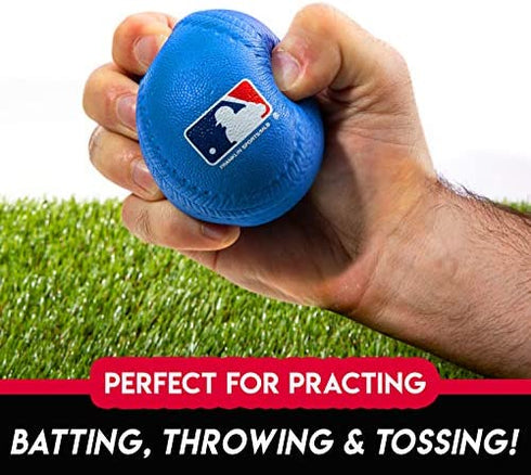 Franklin Sports Foam Baseballs - Soft Foam Practice Baseballs for Kids - Perfect for Hitting and Indoor or Outdoor Play - 3 Pack - Official MLB Licensed Product