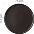 GBHOME Stoneware Salad plates set of 4, 7.5 Inch Ceramic Dessert Dishes Set,Dinner Plates for Salad,Dessert, Pasta, Fruit , Scratch Resistant and Dishwasher & Microwave Safe,Dark Brown