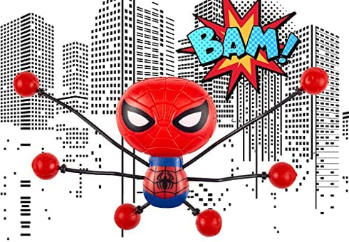 JA-RU Spiderman Stretchy Window-Crawler (1 Unit) | Wall-Climber and Window Walker-Rolling Sticky Toys | Marvel Avengers Superhero Fidget Toys | Party Favors and Novelty Toys for Kids. 6812-1