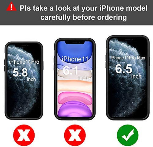 iPhone 11 Pro Max Wallet Case, TOOVREN iPhone 11 Pro Max Case with Card Holder Leather PU 11 Pro Max Case with Stand Adjustable Detachable iPhone Lanyard Strap for iPhone 11 Pro Max 6.5 Inch 2019