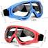 POKONBOY 2 Pack Protective Goggles / Safety Glasses / Motorcycle Eyewear with Bandanas - Compatible with Nerf Game Battle for Kids (Red & Blue)