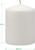 Stonebriar 35 Hour Long Burning Unscented Pillar Candles, 3x4, White