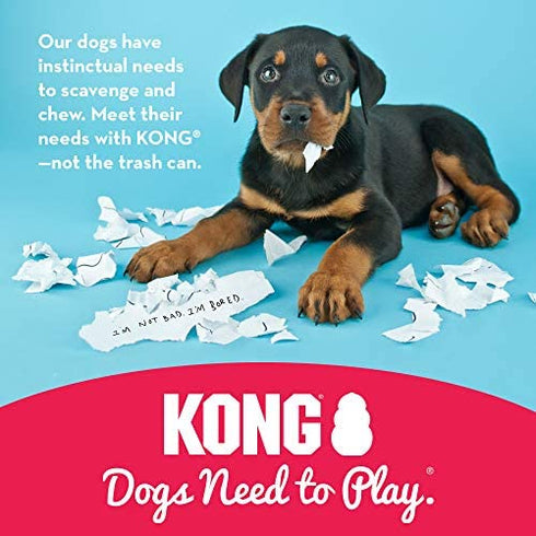 KONG - Classic Dog Toy, Durable Natural Rubber- Fun to Chew, Chase and Fetch - for Large Dogs