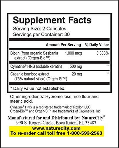 True-HNS Hair Skin Nail Cynatine Keratin Supplement - Hair Skin & Nails Support