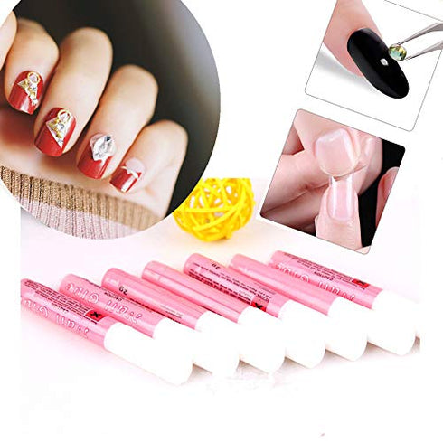 XICHEN 50 bottles Professiona Nail Art Glue for Beauty False Adhesive Transfer Tips Decorations Adhesive Transparent 2 ML(0.07 oz)/bottles,nail supplies for nail techs