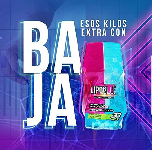 LIPOBLUE Clasico - 100 Percent Natural - Ayuda A Reducir Tallas - Componentes Aceleran Metabolismo - Eleva Niveles De Energia, 30 Count (Pack of 1)