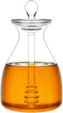 Mkono Honey Pot Glass Honey Jar with Dipper Sticks and Lid Cover Honey Containers Holder for Home Kitchen, Clear,14 Ounces