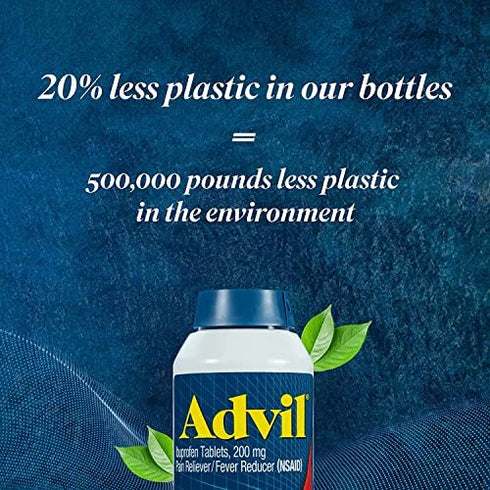 Advil (100 Packets of 2 Capsules) Pain Reliever/Fever Reducer Coated Tablet, Individually Sealed, 200mg Ibuprofen, Temporary Pain Relief, Travel Pack, Greeting Cards Included